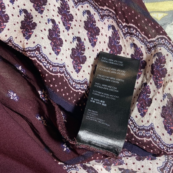 Anthropologie  Galene Embroidered Tunic Dress Size US 12 burgundy - Picture 5 of 15